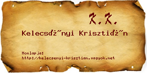 Kelecsényi Krisztián névjegykártya