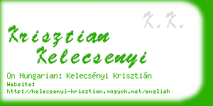 krisztian kelecsenyi business card