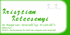 krisztian kelecsenyi business card